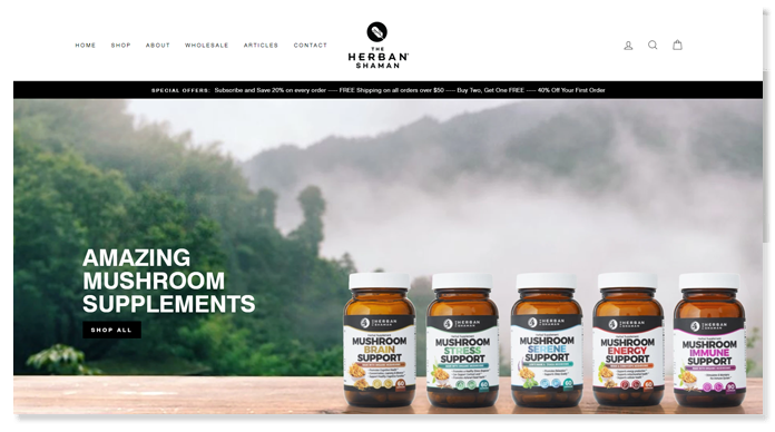 The Herban Shaman Website Example