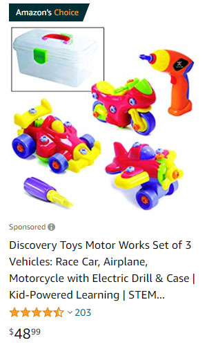 Sponsored Products Ad Example Discovery Toys