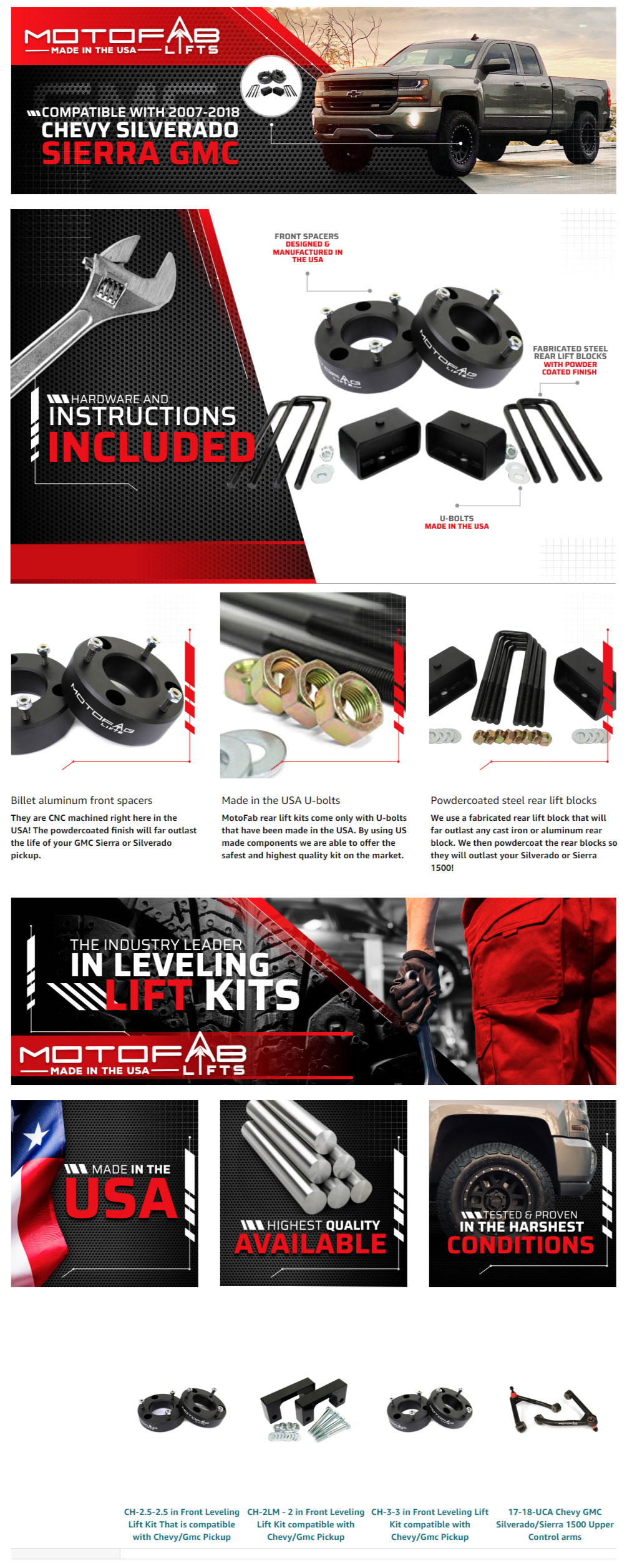 MotoFab Lifts Amazon A+ Content Example